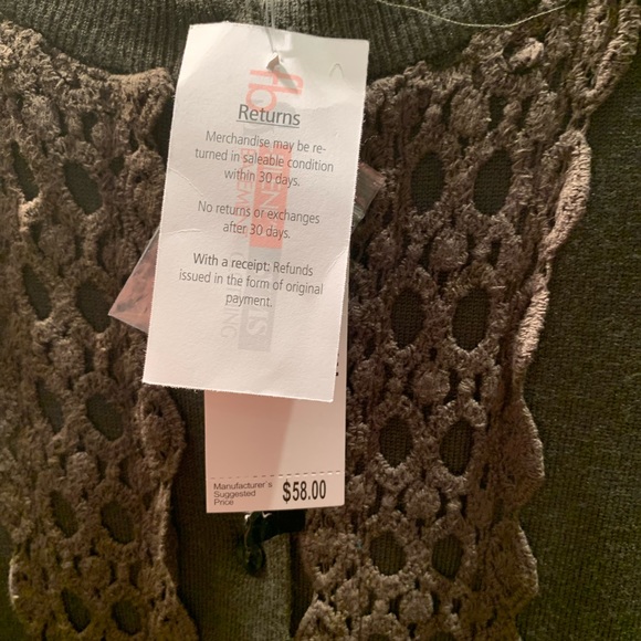 Brand new, Cardigan in olive color with olive embroidery.size : - Picture 3 of 15